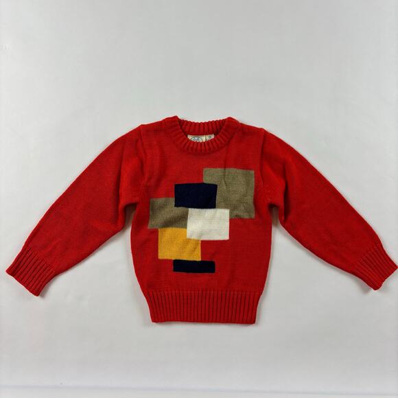 Vintage J.G. Hook Toddler Acrylic Crewneck Sweater Small 4T Abstract Retro 80s - Picture 7 of 8